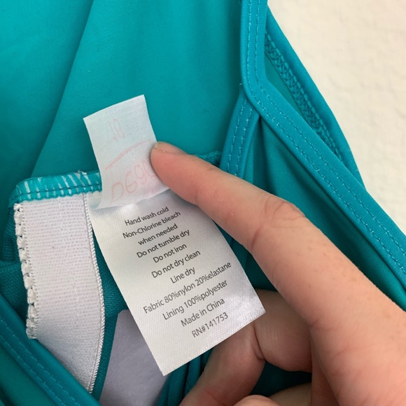 On The Beach Plus Size Ruched One Piece Swim Suit - Picture 7 of 7